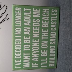 Beach Sand Castles Box Sign Wall Hanging Shelf Sitter Beach Lake House Decor